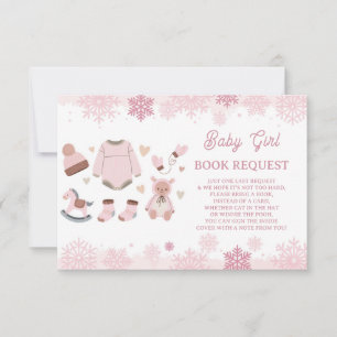 Book Request Baby Shower Girl It's Cold Outside Invitation