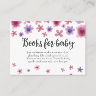 Book Request Baby Shower Invitation Insert Card