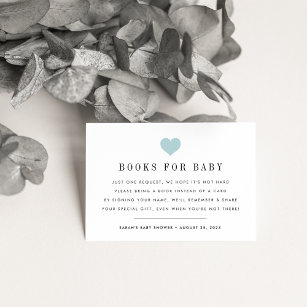 Book Request   Baby Shower Invitation Insert Card