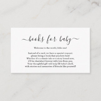 Book Request Baby Shower Invitation Simple Script