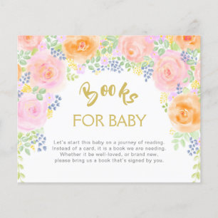 Book Request Baby Shower Pink Roses Watercolor