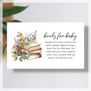 Book Request   Book Themed Baby Shower  Enclosure Card