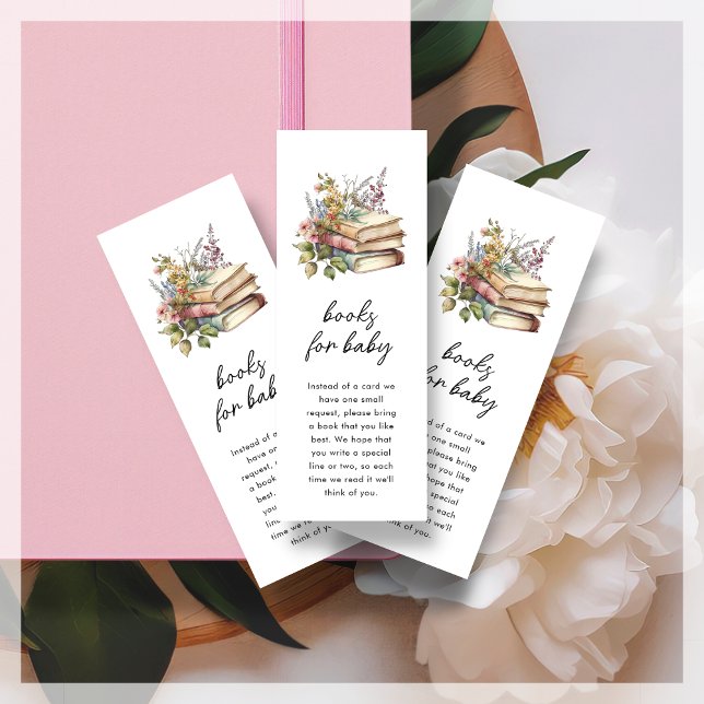 Book Request | Bookmark Baby Shower Enclosure Card (Creator Uploaded)