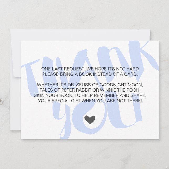 Book Request Card For Baby Boy Shower (Front)