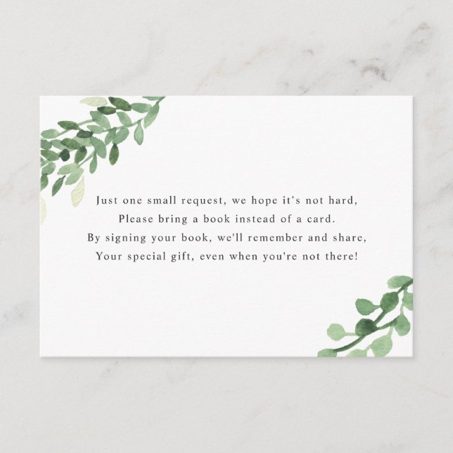 Book Request Card | Neutral Baby Shower (Front)