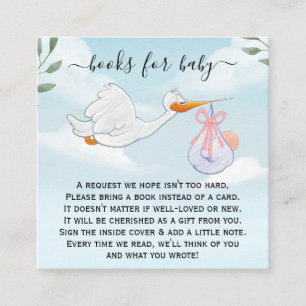 Book Request for baby   Baby Shower Enclosure Card