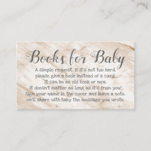 Book Request for Baby Shower Beige Poem Invitation
