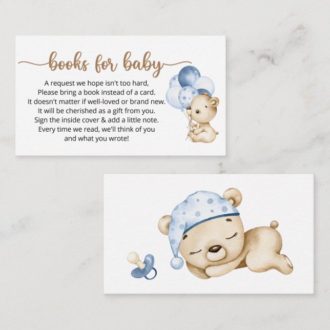 Book Request for Baby Shower Enclosure Card (Front/Back)