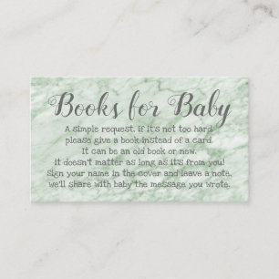 Book Request for Baby Shower Green Poem Invitation