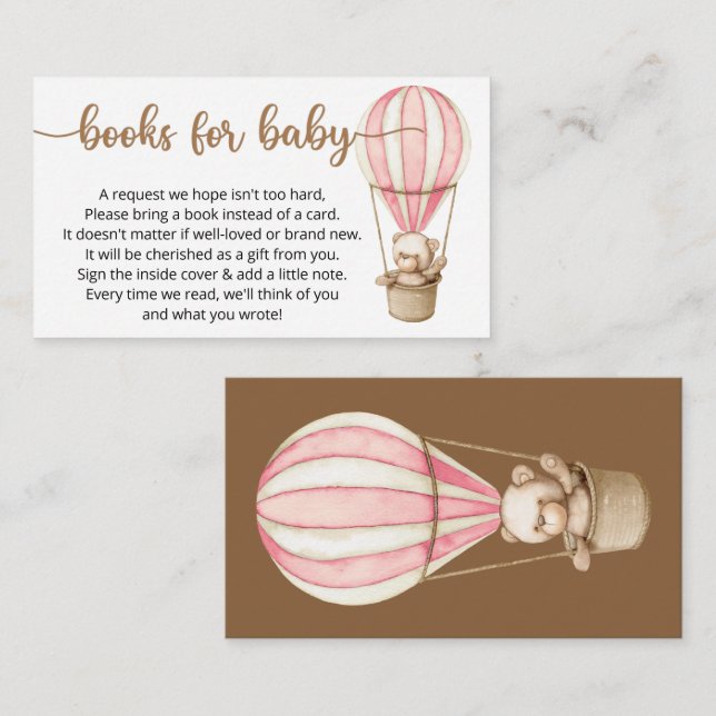 Book Request for Baby Shower Invitation (Front/Back)