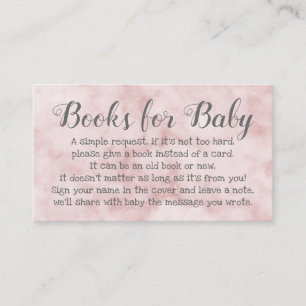 Book Request for Baby Shower Pink Poem Invitation