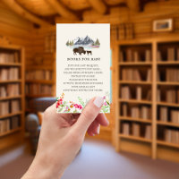 Book Request Mountains Buffalo Floral Baby Shower
