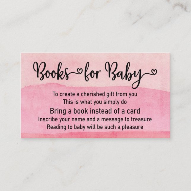 Book Request Pink Girly Baby Shower Invitation (Front)