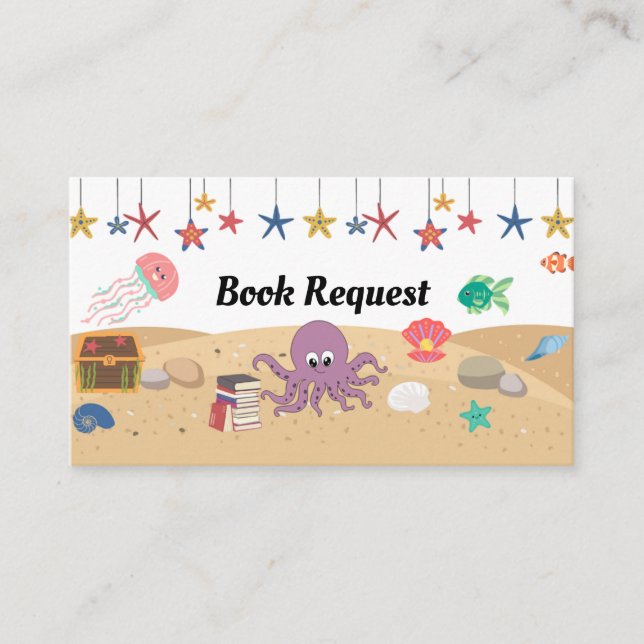 Book Request Under The Sea Enclosure Card (Front)