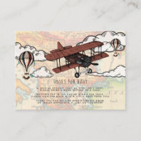 Book Request | Vintage Aeroplane Baby Shower Inser