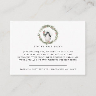 Book Request Winter Friends Baby Shower Enclosure Card