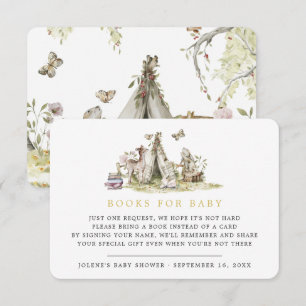 Book Request Woodland Forest Baby Animals Enclosure Card