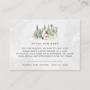 Book Request Woodland Forest Squirrel Baby Enclosure Card