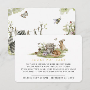 Book Request Woodland Picnic Forest Animals Enclosure Card