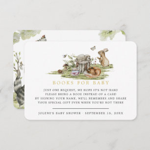 Book Request   Woodland Picnic Forest Animals Enclosure Card