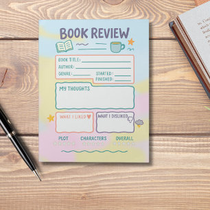 Book Review notes Reading Log Bookish gift