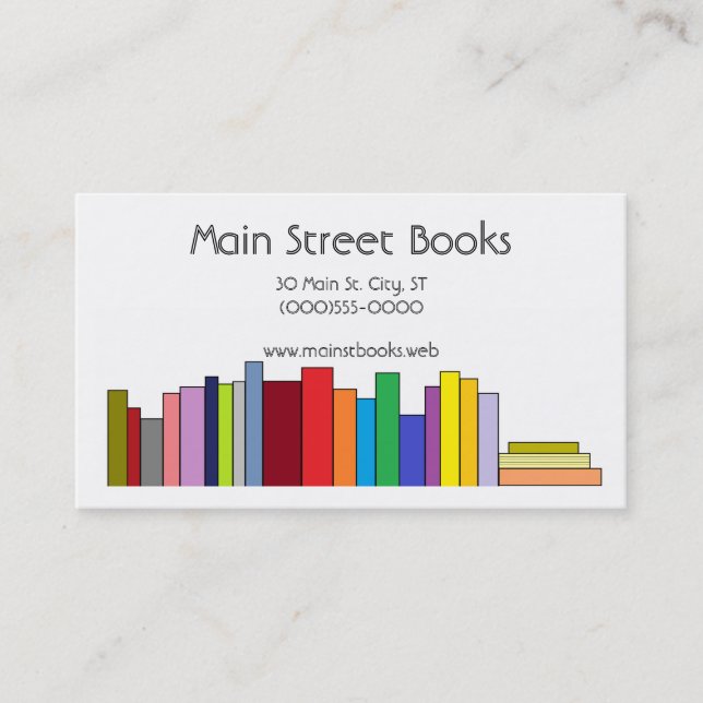 "Book Shelf" Business Cards (Front)