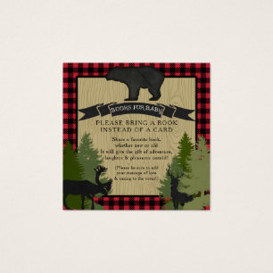 Book Shower Lumberjack Plaid Boy Bear Deer Plaid