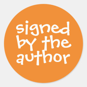 Book Signed By The Author Promo Classic Round Sticker