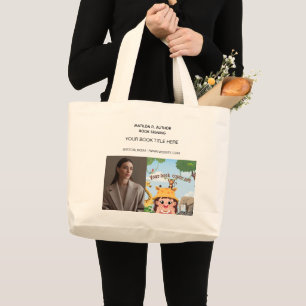 Book Signing   Author Book Launch Promotional Large Tote Bag