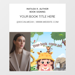 Book Signing   Author Book Launch Promotional Window Cling