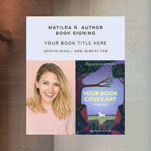 Book Signing   Author Book Launch Promotional Window Cling