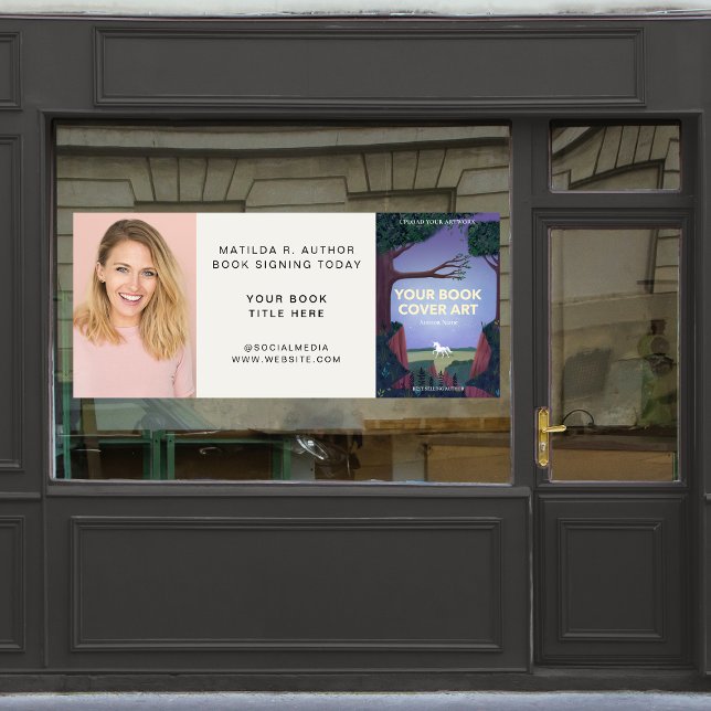 Book Signing | Author Book Launch Promotional Window Cling (Creator Uploaded)