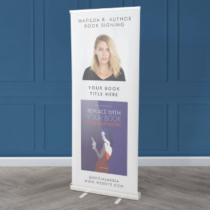 Book Signing Author Cover Artwork Promotional Retractable Banner
