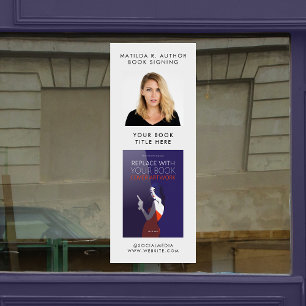 Book Signing   Author Cover Artwork Promotional Window Cling