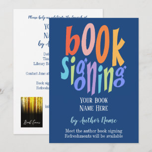 Book Signing Author Modern Party Invitation
