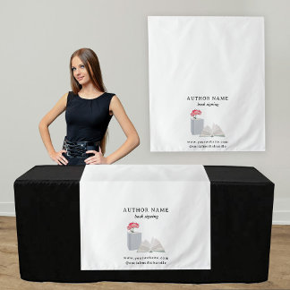 Book Signing Author Table Runner Banner Linen Tapestry