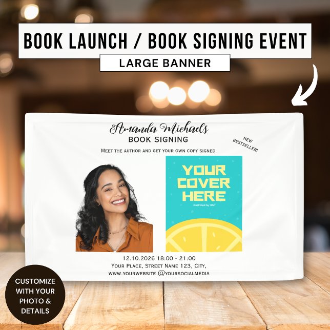 Book Signing Author Writer Book Launch Bestseller Banner (Creator Uploaded)
