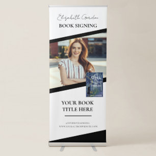 Book Signing Custom Author Photo Modern Event Retractable Banner
