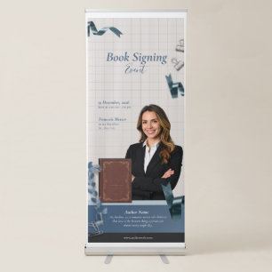 Book Signing Event Roll-Up Banner for Author