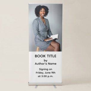 book signing vertical retractable banner