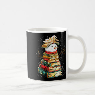 Book Snowman Christmas Tree Reading Coffee Mug