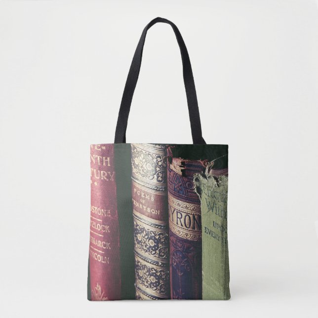 Book Spine, Book Cover Tote Bag (Front)