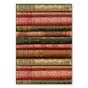 Book Spines (Bee) Bookmark Table Number