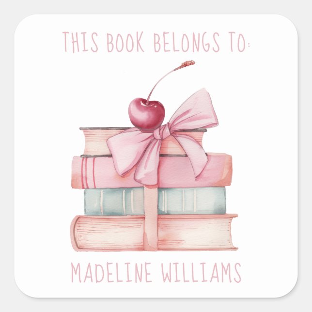 Book Stack From the Library Of Bow Bookplate Label (Front)