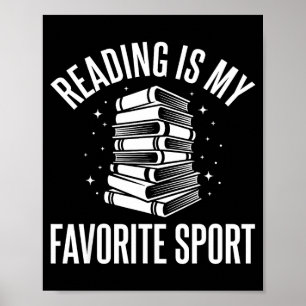 Book stack read cool men women kids reading poster