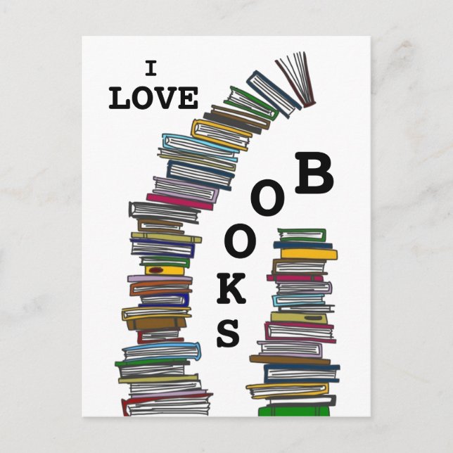 Book Stacks Postcard (Front)