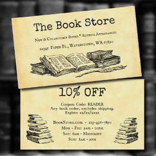 Book Store Custom Customer Discount Card