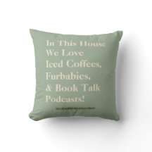 Book Talk Podcast Throw Pillow