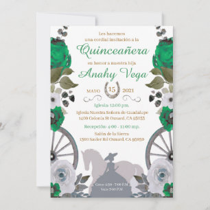 Book The Quinceanera Green Charra Date,  Save The Date