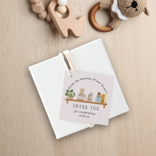 Book Them Shelf Baby Shower Girl Favour Tags